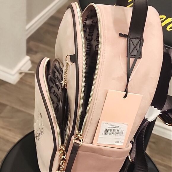 Juicy Couture Heritage Signature Logo Backpack- Dusty‎ Blush main image 7